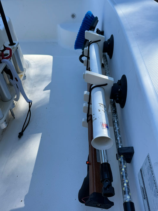 Horizontal Boat Speargun & Pole Spear Rack | No Drill or Permanent Mount