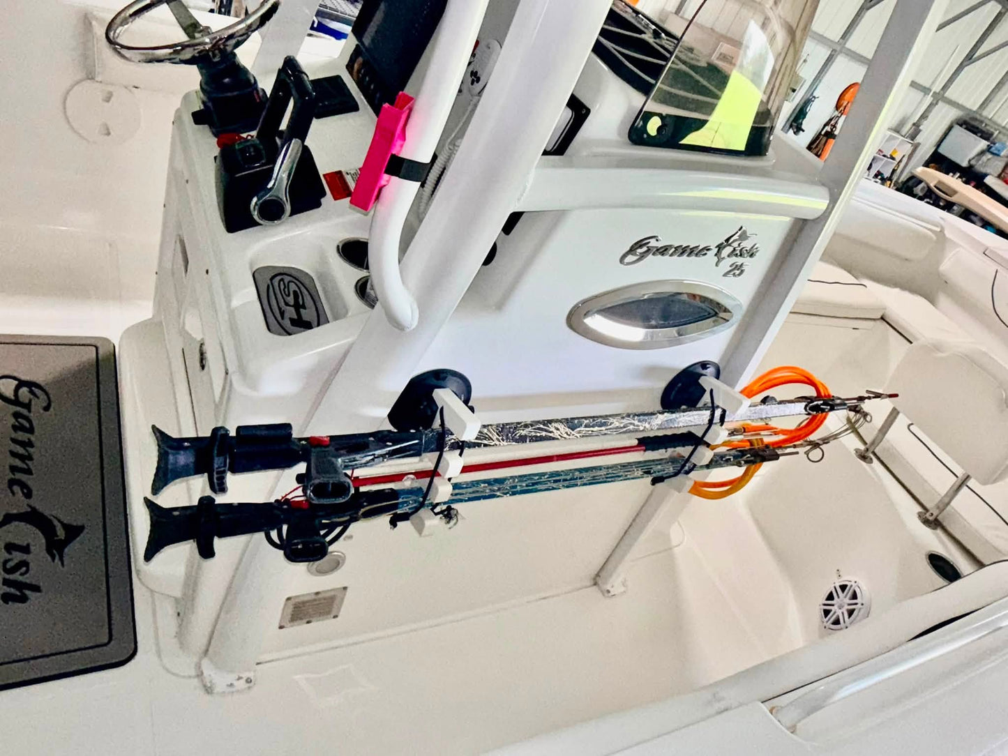 Horizontal Boat Speargun & Pole Spear Rack | No Drill or Permanent Mount
