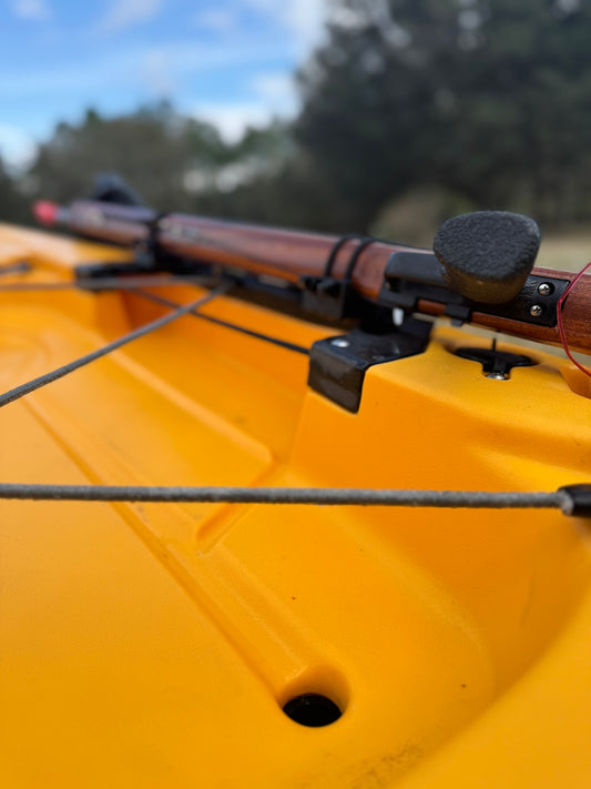 kayak rail mounted pole spear holder