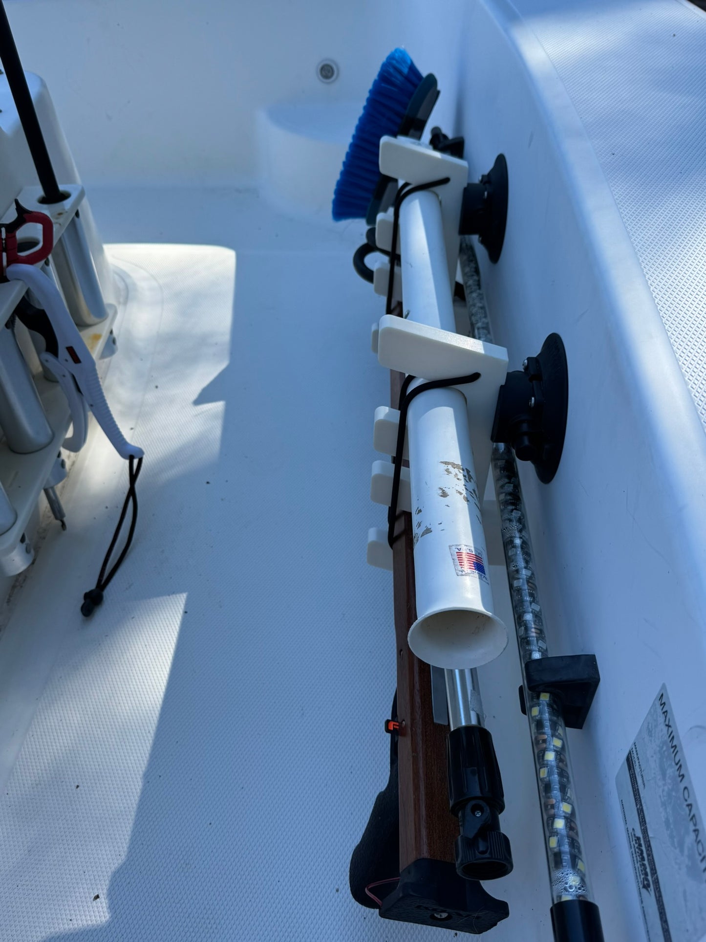 Horizontal Boat Speargun & Pole Spear Rack | No Drill or Permanent Mount