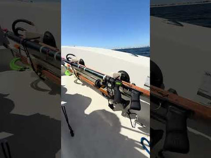 Horizontal Boat Speargun & Pole Spear Rack | No Drill or Permanent Mount